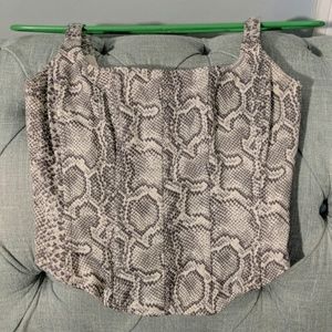 Snake Print Corset Top